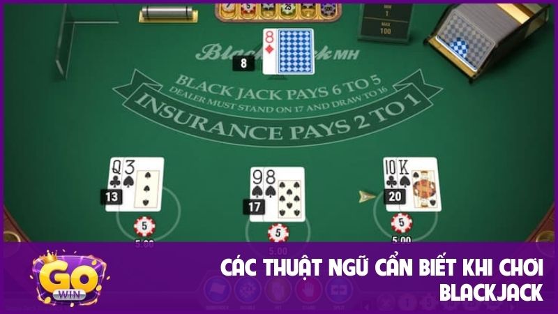 Blackjack - Bật mí cách chơi từ cao thủ game bài GOWIN 2 Các thuật ngữ bạn sẽ cần biết khi chơi Blackjack