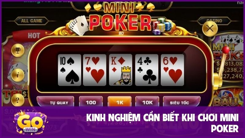 Mini Poker và 5 kinh nghiệm giải trí cho newbie bất bại 3 Cơ hội chơi thử trong Mini Poker sẽ giúp ích rất nhiều